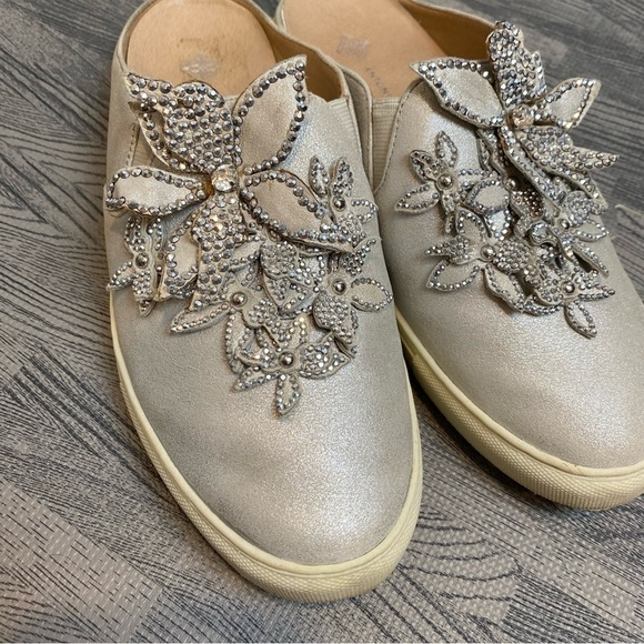 Antonio Melani Lorra Rhinestone Metallic Leather Sneaker Mule - Picture 11 of 15